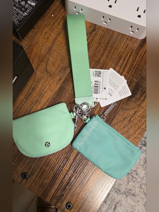 lululemon athletica Accessories - lululemon athletica Mint Green Wristlet Key Pouch with Clips